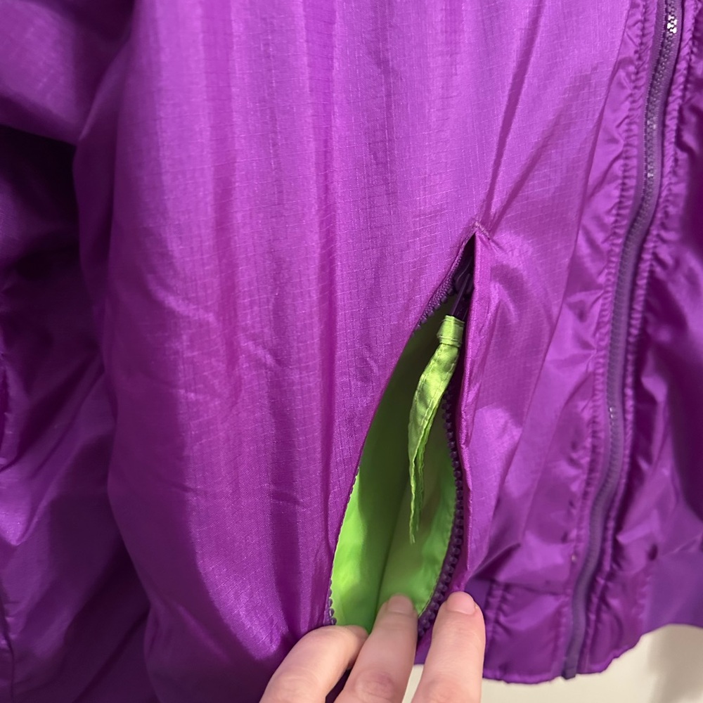 Columbia Men’s 1990’s Vibrant Purple Neon green winter jacket XL - Picture 4 of 6